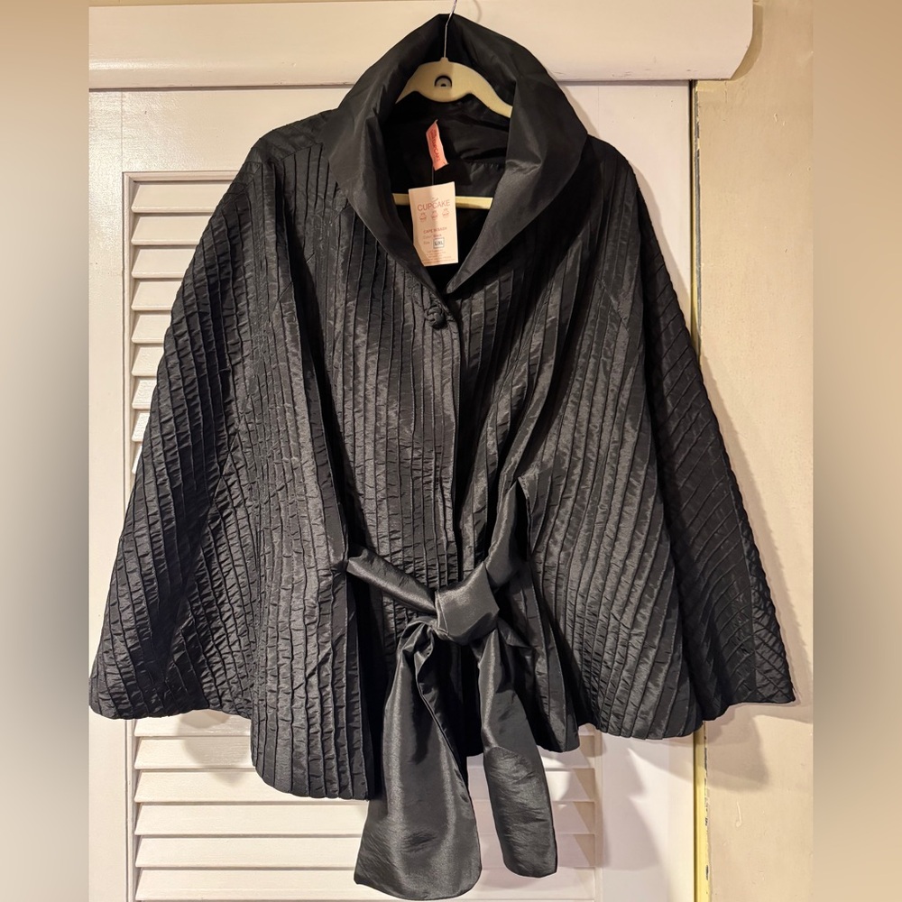 Cupcake International Black Cape with Sash